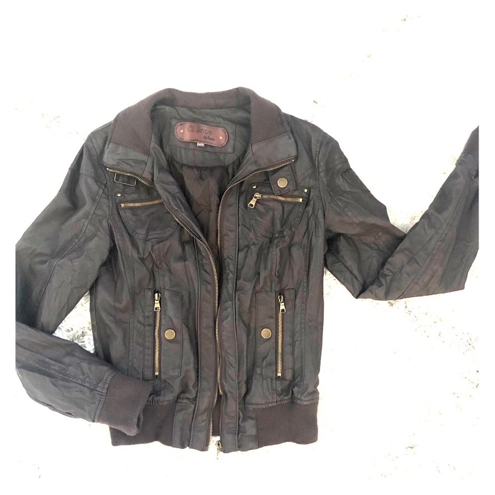 Faux leather jacket